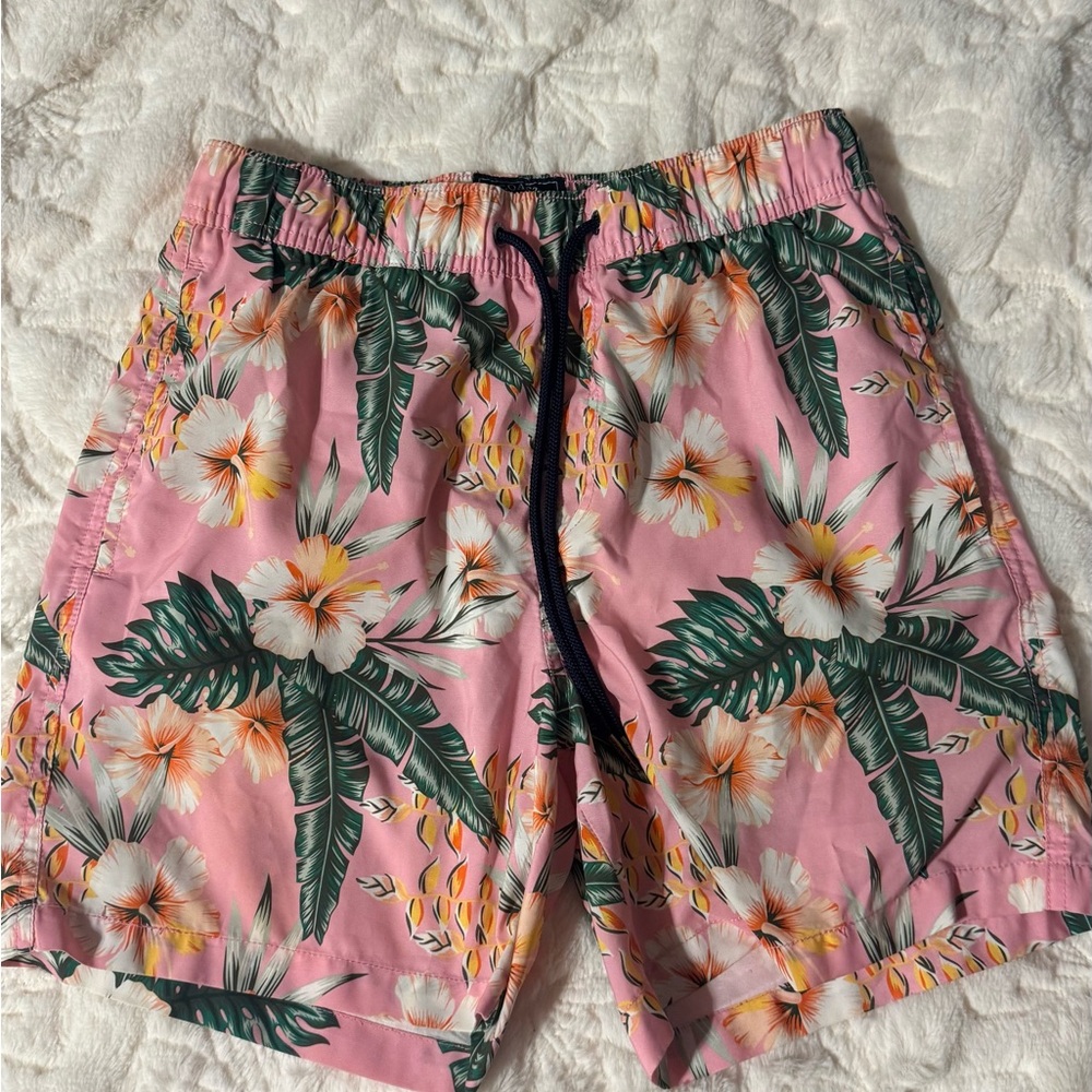 Coast Floral Tropical Swim Shorts - Pink & Green